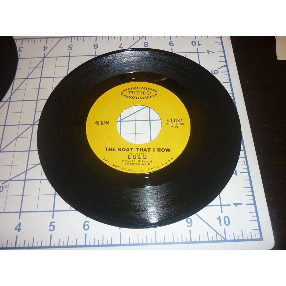 Lulu To Sir With Love The Boat That I Row 45 RPM Vinyl Record Epic 5-10187